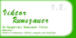 viktor rumszauer business card